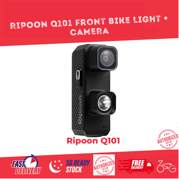 Ripoon Q100 Rear and Q101 Front Bicycle Integrated light and camera bike dash cam minimalist alternative to Cycliq