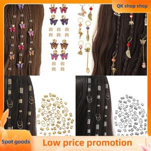 ✨QK shop✨ Dreadlock Hair Rings Adjustable Cuffs Clip Hair Braids Dirty Braids Bead Hairpin Hair Accessories Headwear For Women Girls