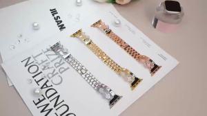 YMHML Love & Clover Band Compatible for Watch Bands for Women 40mm 41mm 42mm 44mm 45mm 46mm 49mm 38mm Dressy Jewelry Bracelet Metal Strap for iWatch Series 11 10 9 8 7 6 5 4 3 SE Ultra