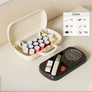 GIORGIONE Portable DIY Hand Sewing Kit Space Saving with Handle Sewing Storage Box Sewing Tool Kit   and Thread Box Craft Tool