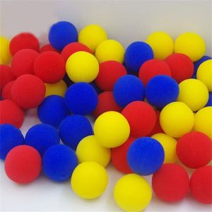 IPIE2 Appearing/Vanishing Finger Sponge Ball Super Soft Gimmick Sponge Magic Tricks Children Red Yellow Blue Red Sponge Ball Magician Illusion