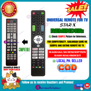 STAR-X Smart TV Remote Universal [**Mag Basa B4 Umorder**] TV Remote STAR-X LED TV Remote STAR-X REMOTE Universal SMTV4000A alluremarketplace2ND
