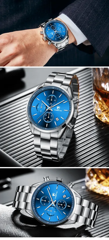 CHEETAH Casual Business Watches for Men Top Brand Luxury Black Blue Quartz  Wristwatch Analog Male Clock Fashion Sport Mens Watch