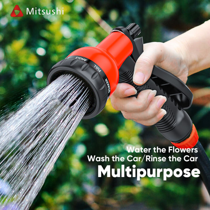 Mitsushi 7 Pattern Garden Hose Spray Water Sprayer Nozzle Gun Car Wash
