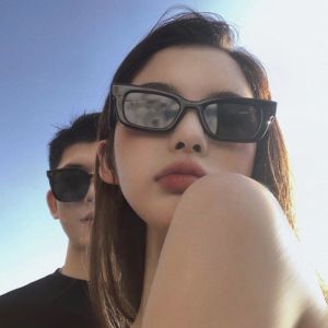 Fashion Aesthetic Shades Sunglasses UV400 for Women and Men Eyeglasses Square Frame Retro Sunglasses