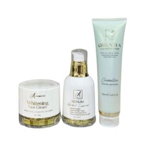 Combo kem face pháp serum sữa rửa mặt trà xanh X2 Acosmetics OK039 giúp làm sạch dưỡng trắng da