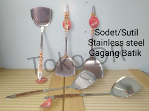 Spatula/Sodet/Sutil  Stainless steel Gagang Batik Tebal