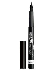 Rimmel Scandaleyes Thick & Thin Waterproof Eyeliner Long lasting Stays put for up to 24 hours 100% Cruelty-Free 2-in-1 Felt Tip Liner 1.1mL