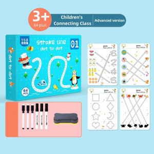 136 pages Tracing book for Kids Educational Toy Erasable Pen Logical Thinking Training Coloring Book