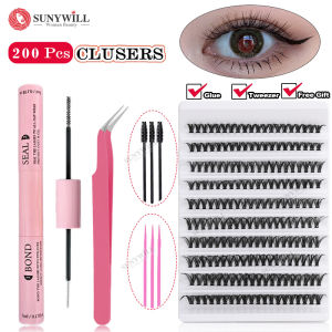 SUNYWILL 10rows 40D Eyelash Extensions Set Soft Hair Grafting False Eyelashes D Curl 3D Mink DIY Natural Lashes Extensions