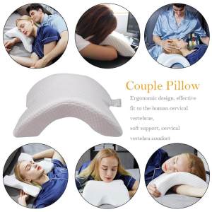 HR-หมอนรองหลัง หมอนพิงหลัง หมอนเพื่อสุขภาพ หมอนเมมโมรี่โฟม หมอนสอดแขน ทรงโค้ง ทำให้นอนหลับสบายไม่เมื่อยคอ ช่วยลดอาการปวดแขน ปวดหลัง ปวดเมื่อย หมอนหนุนแขน Pressure Free Memory Pillow