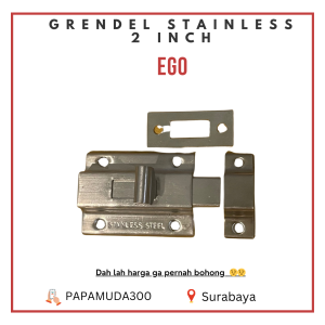 EGO Grendel Pintu Grendel Kamar Grendel Toilet Kamar Mandi 2 inch