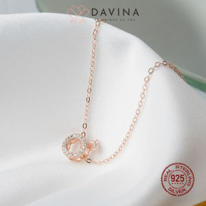 DAVINA Ladies Khloe Necklace Rose Gold Plated Sterling Silver 925 - Kalung Wanita Perak S925
