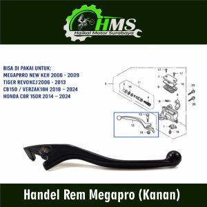 Handel Rem Megapro (Kanan) - Handle Tuas Rim Depan Honda Mega Pro New Primus Tiger CBR Sonic 150
