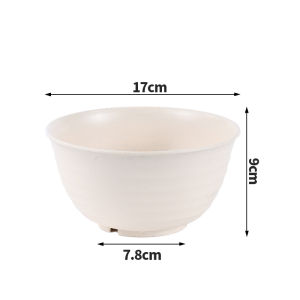 1/6/12pcs Eco-Friendly Wheat Straw Bowl Unbreakable Noodle Soup Bowl Household Dinnerware Cereal Bowl