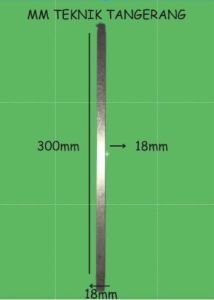 Spi 18 mm 18x18x300 Spie Pengunci Pully Sepi Penahan Puli Pengencang Kunci Pulley