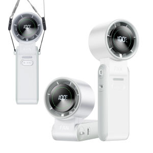 3-in-1 Portable Handheld Turbo Fan-100 Speeds | 13500 RPM 12Hrs Cooling Digital Display | 120° Rotat