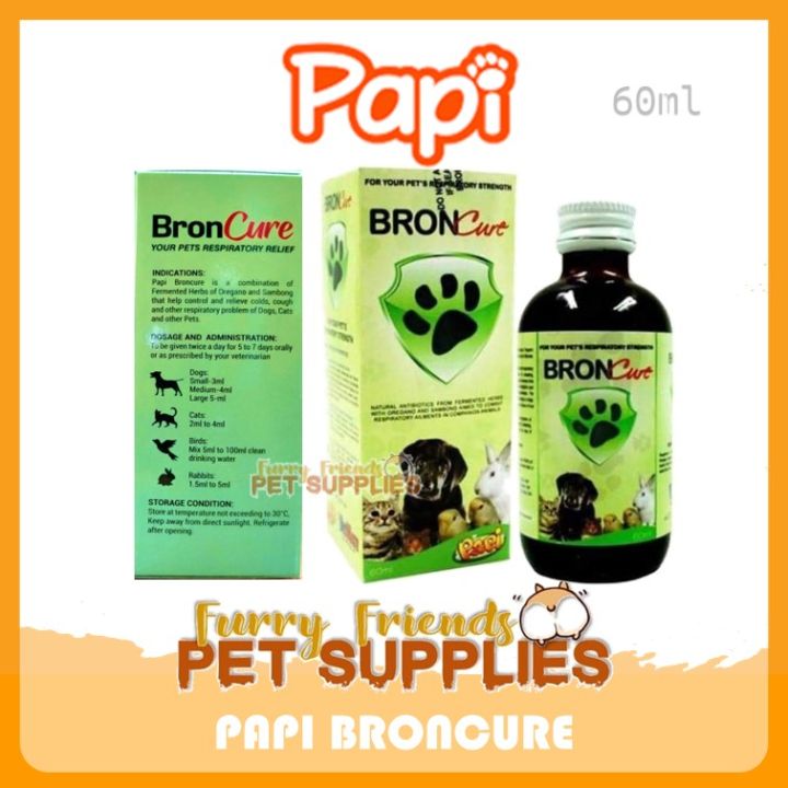 PAPI BRONCURE for Respiratory Strength and Treatment (for Dogs and Cats ...