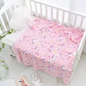 Cotton Bedding Blanket for Toddlers 0-2Year Gauze Cotton Upgraded Muslin Swaddle Blanket