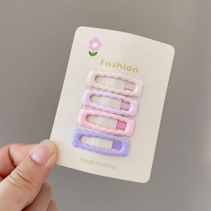 TY Jepit Rambut Jepitan Anak Korea Isi 4 Bentuk Lucu Warna Warni Pastel Poni Hair Pin Set Aksesoris Wanita