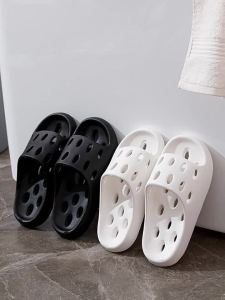 [Free Shipping] New Bathroom Slippers For Women Summer Indoor Soft-Soled Shower Slippers Non-Slip Hollow Design Thick-Soled Suitable For Outdoor Wear And Also Available As A CoupleS Set For Men