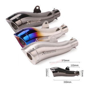 Universal 38-51mm Inlet Dolphine Shape Muffler Pipe Canister with DB Killer Silencer