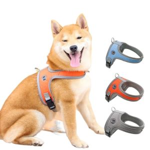 Tali Cengkaman Anjing Gaya Pelana Anjing Kecil Dan Sederhana Teddy Shiba Inu Boleh Laras Abah-abah Dada Anjing Berjalan Kolar Tali