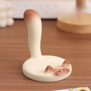 BHQ Cute Cat Phone Stand Holder Desktop Table Hiasan Meja Comel Cat Tail Design Portable Mobile Tablet Stand