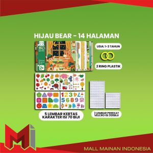MallMainan-M380 Buku Aktivitas Bayi Lucu DIY Quiet Busy Book dan Velcro 14 30 Halaman / Mainan Buku