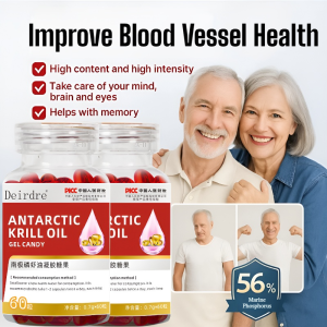 Antarctic Krill Oil Capsules Natural Raw Materials Antarctic Krill Oil Dietary Nutritional Supplement Complex Nutritional Functions Omega-3 Astaxanthin Antarctic Krill Oil Gel Candy For Lowering Blood Lipids 磷虾油