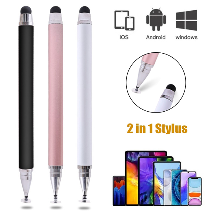 1/3pcs 2 In 1 Stylus Pen for iPhone iPad Mobile Phone Tablet Thin Tip
