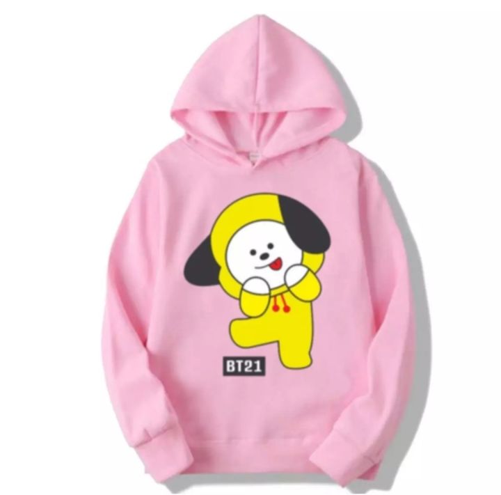 Sweater Hoodie Anak BTS BT21 Chimmy Jimin Karakter Kartun Gambar