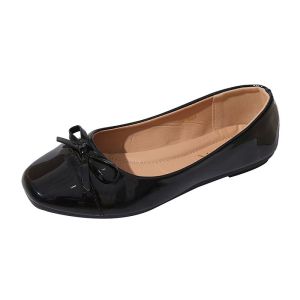 SAK.shop Women Flat Shoes Fashion Color Blocking Square Bow Simple Casual Comfortable Versatile Walking Shoes SK-603 SIZE35-40 Girl Footwear Flatform Running Chef Bedroom