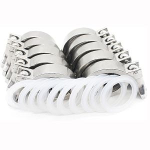 JAYNEBIO SS304 Stainless Steel Tri Clamp Fitting Wing Nut Heavy Duty Tri Clamp  With Silicone Gaskets Pipe clamp