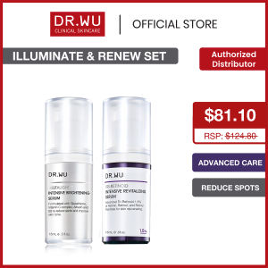 [DR. WU] Illuminate & Renew Set- Advanced Care (Glutalight C Intensive Brightening Serum 15ml Tri-Retinoid Revitalizing1.5% Serum 15ml) Brightening Skin Tone Anti Dark Spots Improve Roughness Reduce Wrinkles