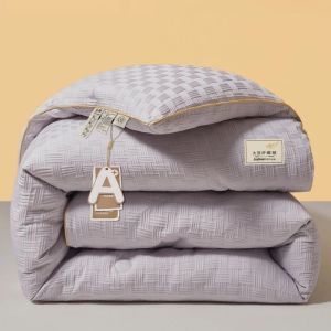 High Quality 2-in-1 Soybean Fiber Quilt with Zipper Autumn Winter Thickened Warm Comforter Grade A Queen Soft Double Bed Duvet