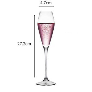 XiHeLi แก้วไวน์ แก้วแชมเปญ 2 ชิ้น แก้วคริสตัลไร้สารตะกั่วกุณโฑ แก้วไวน์อัดลม