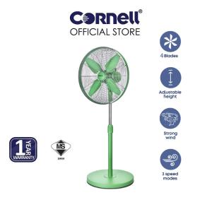 Cornell Metal Stand Fan 16 Inch | CCF-1610CP - 4 Blades - Adjustable Height - Strong Wind - 3 Speed Modes