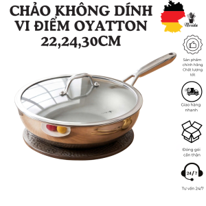 Chảo xào OYATTON chảo không dính vi điểm chảo rán OYATTON chảo cao cấp OYATTON chảo từ ko dính