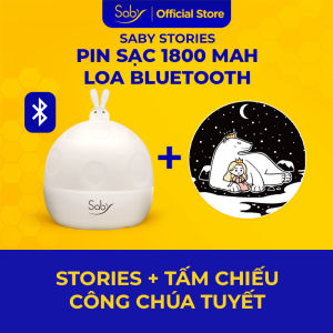 Đèn ngủ chiếu sao Saby hình CÔNG CHÚA TUYẾT phát nhạc loa bluetooth đèn chiếu trần 3D pin sạc xoay 360 độ BH 12 tháng