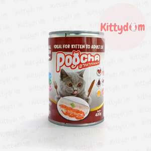 KITTYDOM Poocha Kaleng 400 Gr Makanan Snack Kucing Wet Cat Premium Pakan Kucing Basah Anak Kucing Dewasa Cat Treats Cat Creamy Liquid Cemilan Kucing Kitten Anabul