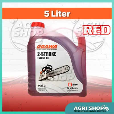 Agrishop OGAWA 2T Oil TCW-3 500ml/1L/5L for 2-Stroke Engine Brush Cutter Chainsaw