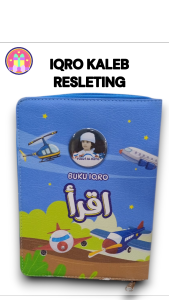 IQRO Sleting Milenial QR Code Full Color Gratis Custom Nama dan Foto Anak Zipper Ekslusif