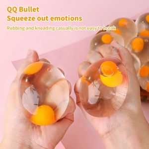 ZEEMIN Yolk Balls for Kids Splat Ball Squishy Clear Egg Yolk Fun Squeeze Toy Anxiety Reducer for Kids Adults Birthday Party Favors