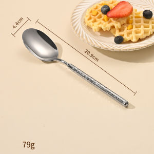 Hammer Pattern Handle 304 Stainless Steel Tableware High Grade Restaurant Western Steak Knife And Fork Set Good-Looking Hotel Supplies Knife And Fork Spoon