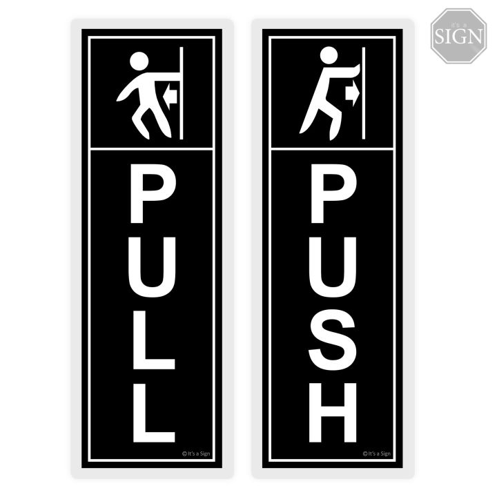 Push Pull Door Sign - Laminated Signage - 4 x 11 inches | Lazada PH