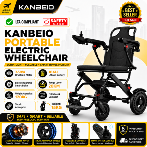 KANBEIO reclining electric wheelchair | Double shock absorption electric wheelchair | Can be carried on airplanes