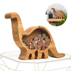 NCNC Bằng gỗ Cá tính Sáng Tạo Chất lượng cao Đủ sức chứa Không thể phá vỡ Trẻ em tiết kiệm tiền Hộp tiết kiệm Hũ Đựng Tiền Hộp đựng Heo đất