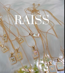 RAISS 26 Letter Dây Chuyền Thép Không Gỉ Vàng Màu Choker Ban Đầu Mặt Dây Chuyền Vòng Cổ Phụ Nữ Bảng Chữ Cái Chuỗi Đồ Trang Sức