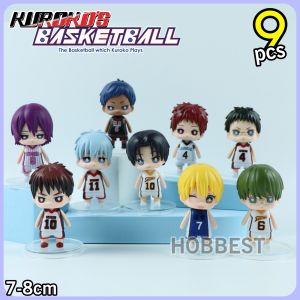 Action Figure KUROKO NO BASKET set isi 9 pcs - Miniatur Topper Kue Pajangan Mainan Pemain Basuke Toy